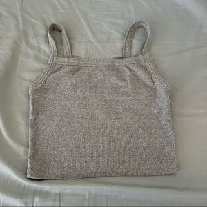 UO cropped ribbed tank